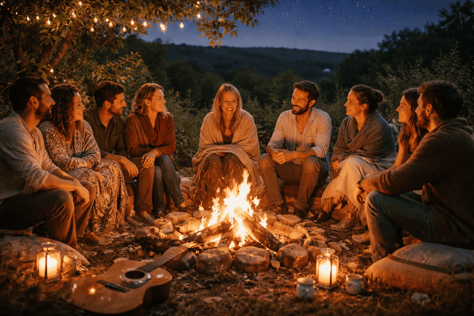 Séance de yoga en groupe