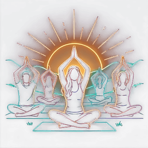 Illustration retraite spirituelle et bien-être