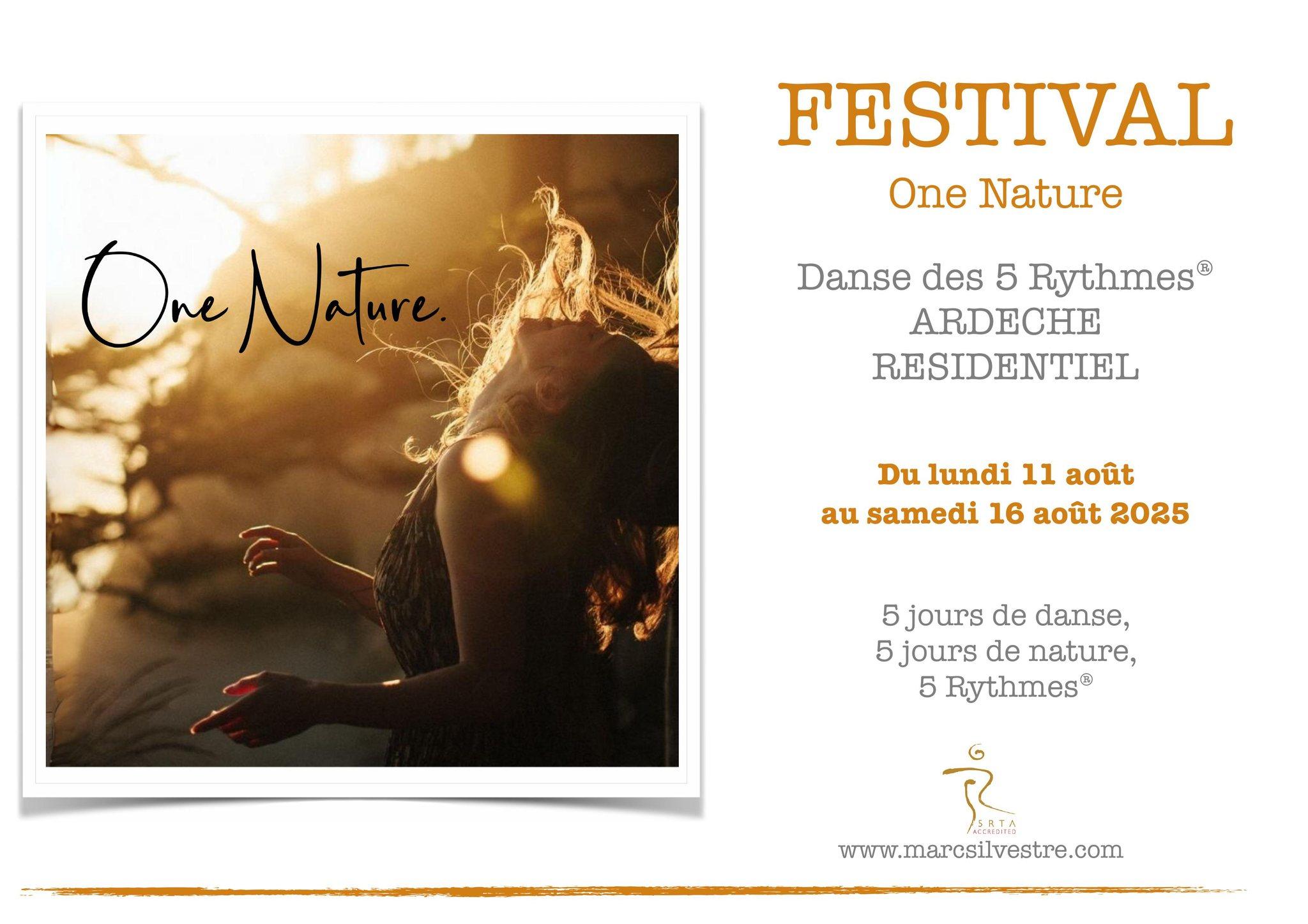 Festival One Nature 2026 - Danse des 5 Rythmes en Ardèche